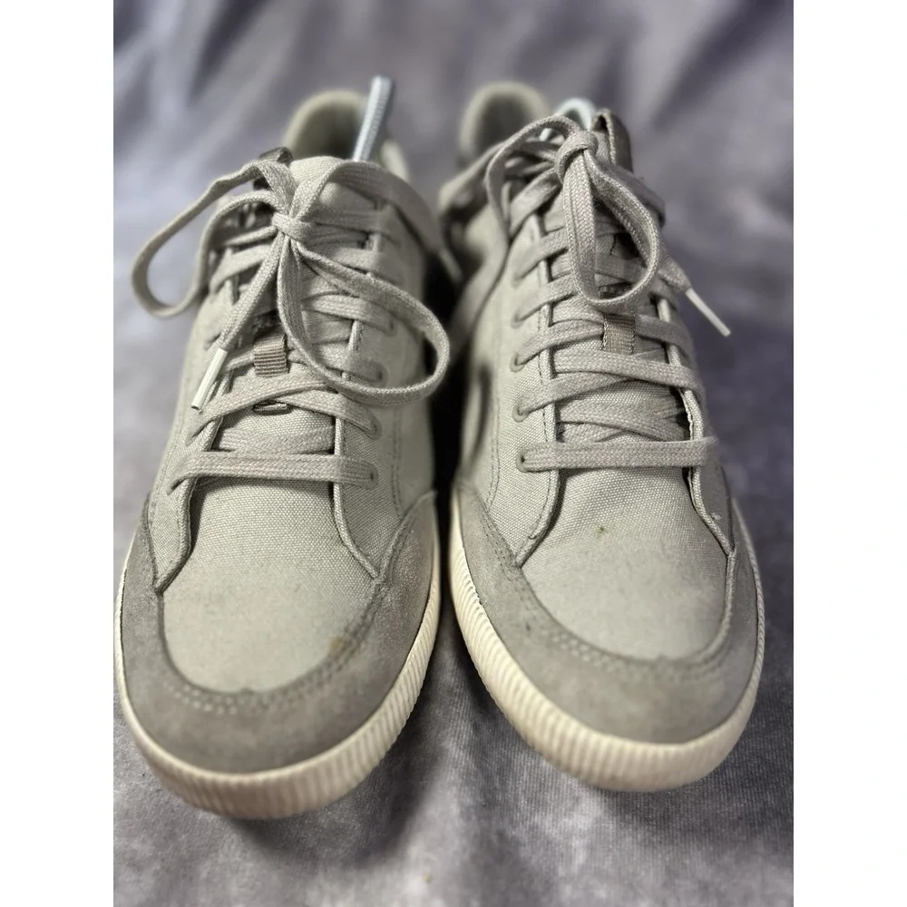 Sorel Men's Canvas Low Top Sneakers Gray Casual Lace Up Shoes Size 10.5